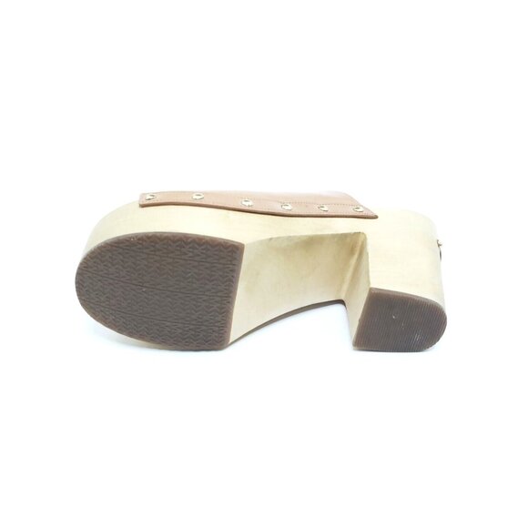 Michael Kors Beatrice Platform Sandal Heel Open Toe Tan Leather Womens US 8M - Picture 6 of 10